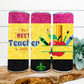 Best Teacher Ever Pencil Personalized Tumbler, 20 Oz. Insulated Tumbler with Lid and Straw