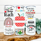 Teacher Quotes Personalized Tumbler, 20 Oz. Insulated Tumbler with Lid and Straw