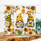 Honey Bee Gnomes Tumbler, 20 Oz. Insulated Tumbler with Lid and Straw