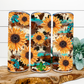 Sunflower Tumbler, 20 Oz. Insulated Tumbler with Lid and Straw