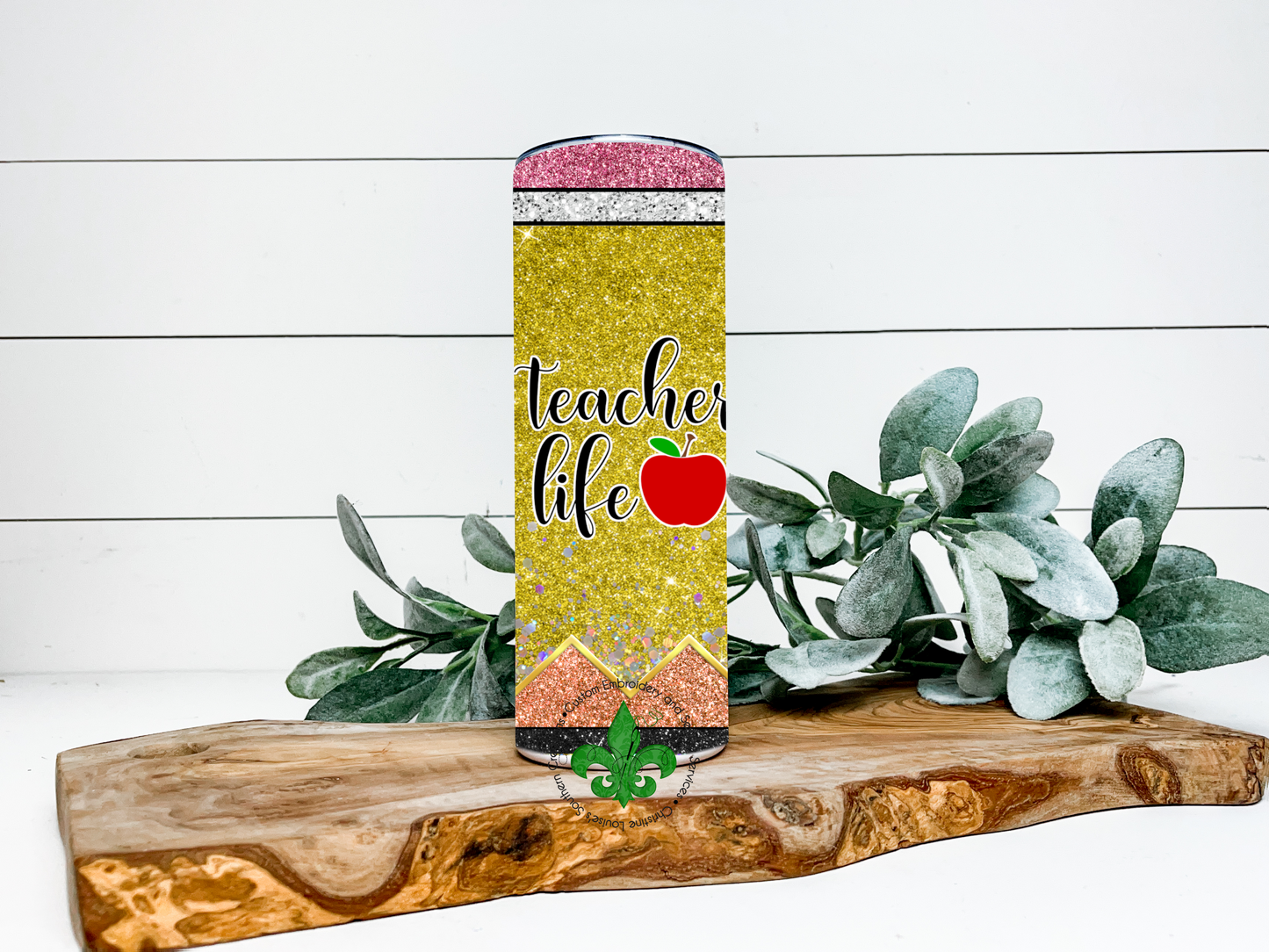 Teacher Life It Takes Big Hearts to Shape Little Minds Tumbler, 20 Oz. Insulated Tumbler with Lid and Straw